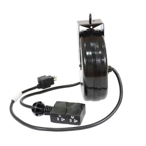 Alert Stamping ALT-5020TF-4C Retractable Cord Reel side angle view showing cord drum depth