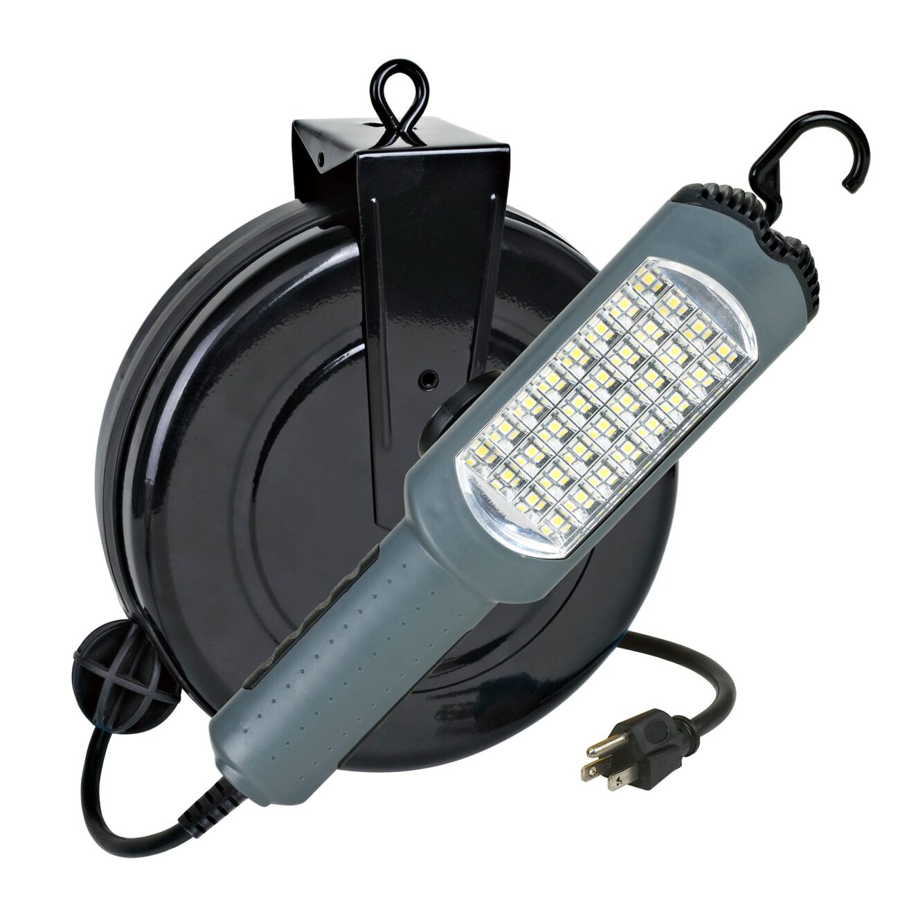 Alert Stamping 8150MM Retractable Cord Reel with LED Work Light, 1500 Lumen
