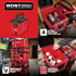 Milwaukee PACKOUT Compact Tool Box feature infographic highlighting IP65 rated protection, impact resistant body, and quick-adjust dividers