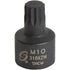 Sunex Tools 310XZN 3/8" Dr. M10 Stubby Triple Square Impact Socket