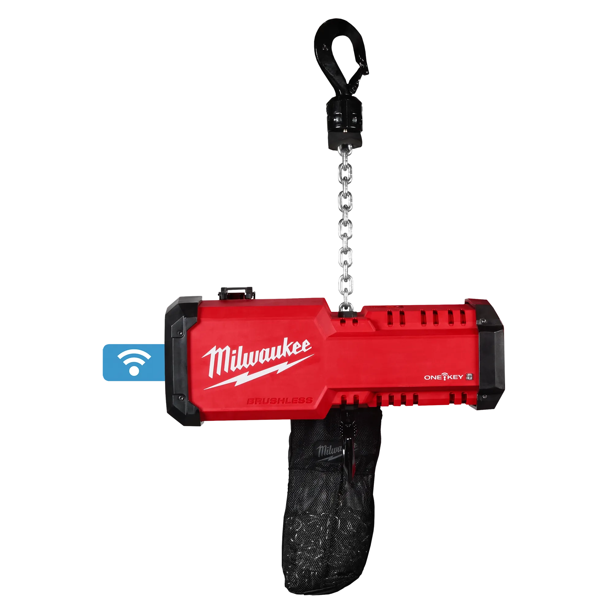 Milwaukee Tool 2983-22HD M18 Compact 1-Ton Chain Hoist with hook mount and ONE-KEY wireless connectivity