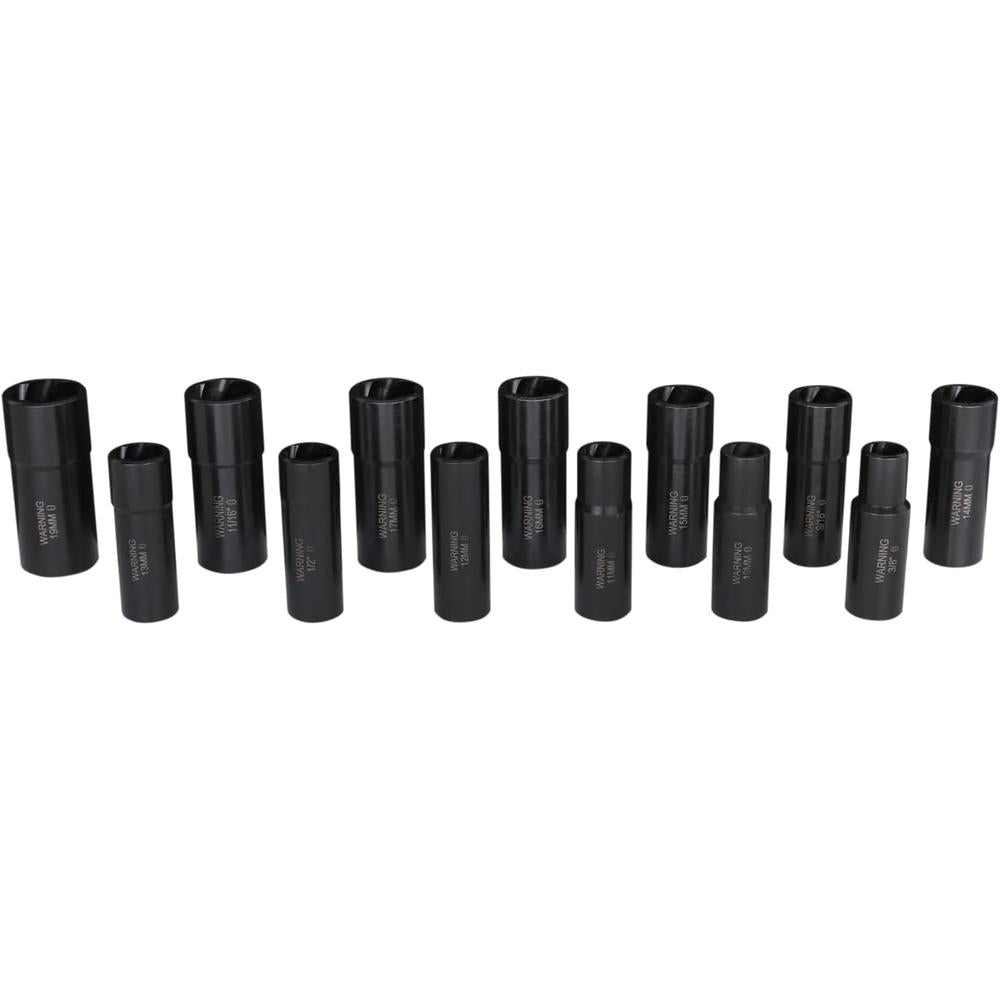 LTI Tools 4700 13 pièces 3/8" Drive Deep Well Twist Socket Système de retrait des fixations endommagées (comprend les douilles torsadées 4510-D-4519-D et 4620-D-4623-D)