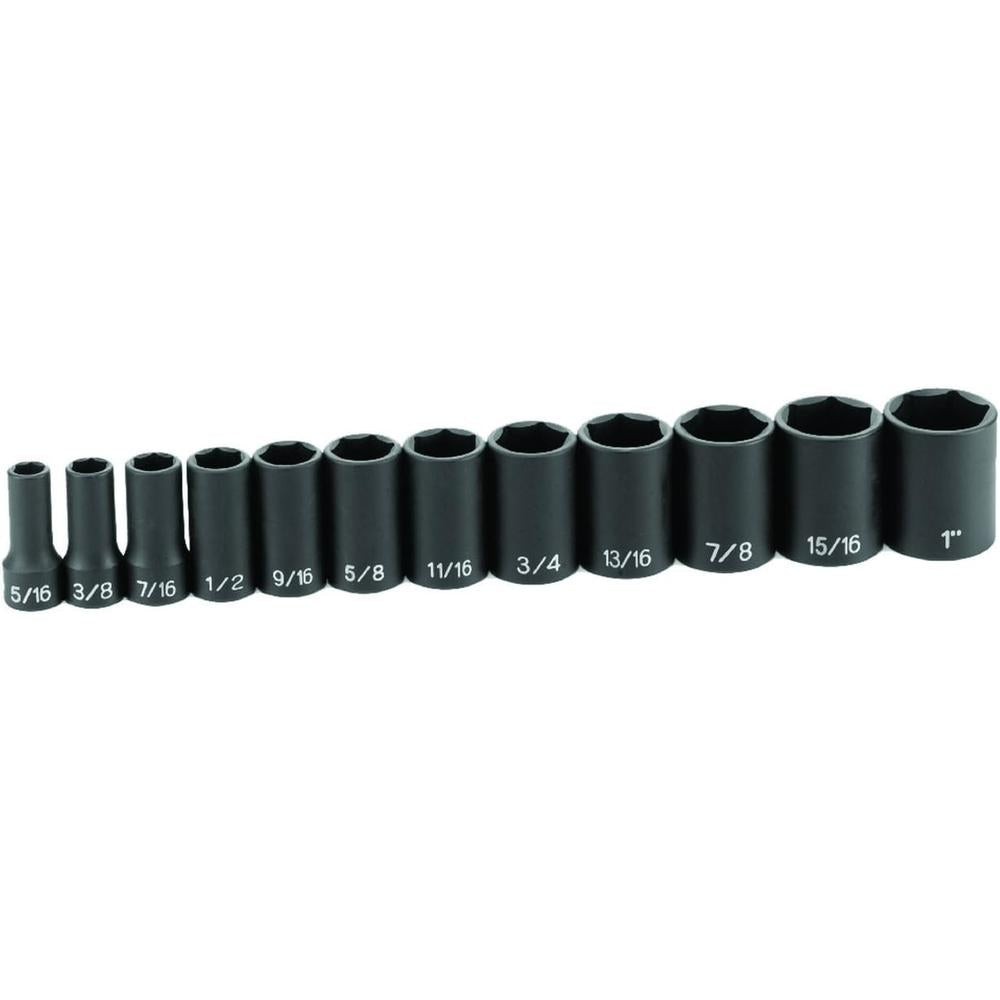 Grey Pneumatic 1213SD 3/8" Drive 12 Piece Semi-Deep Standard Set