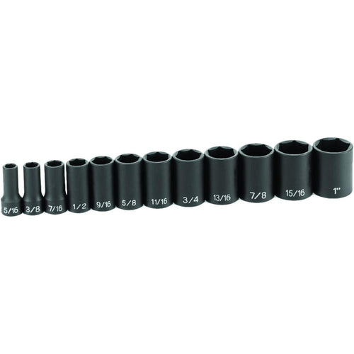 Gray Pneumatic 1213SD Ensemble standard semi-profond de 12 pièces à entraînement 3/8"