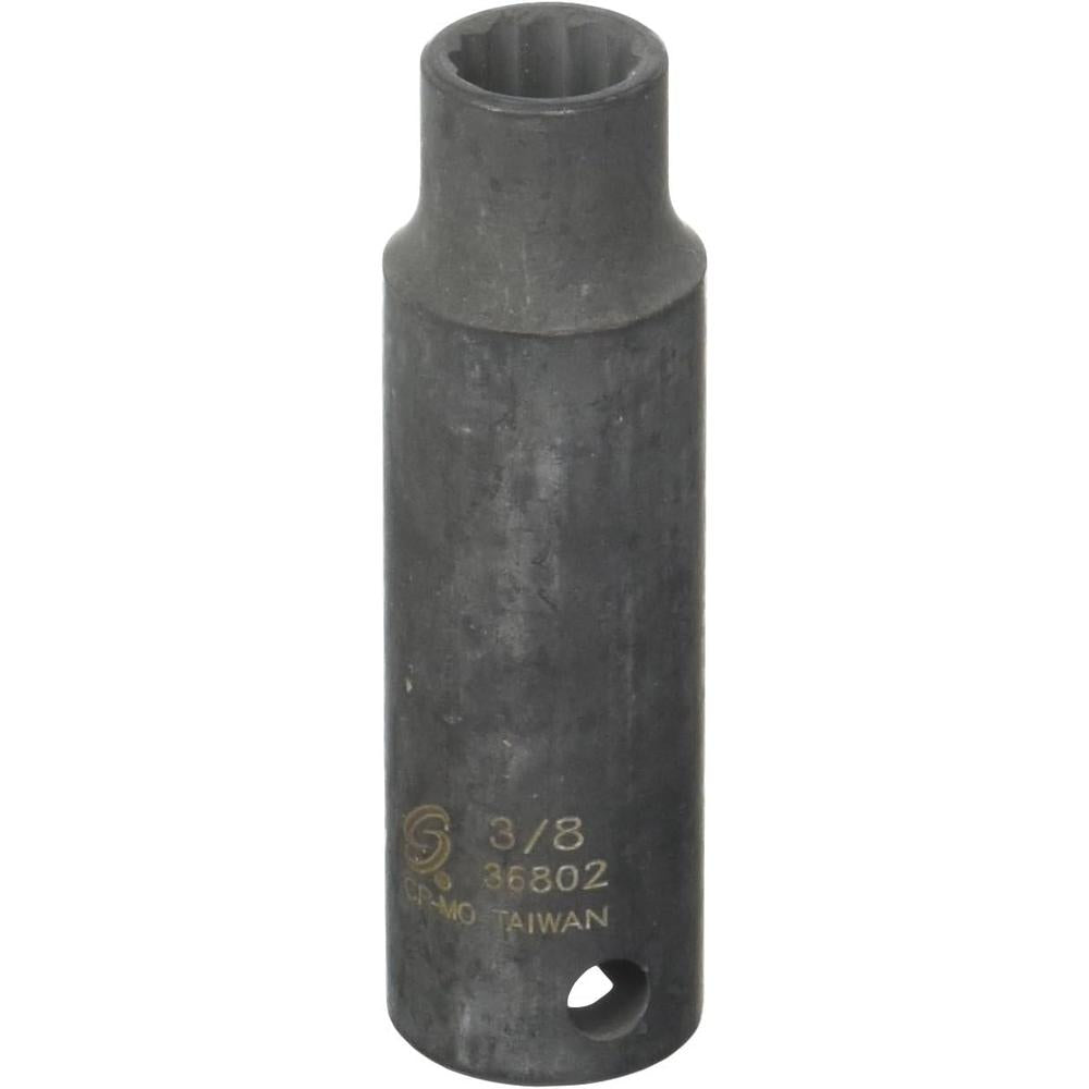 Sunex Tools 36802 3/8" Dr. 3/8" 12-Point Deep Impact Socket