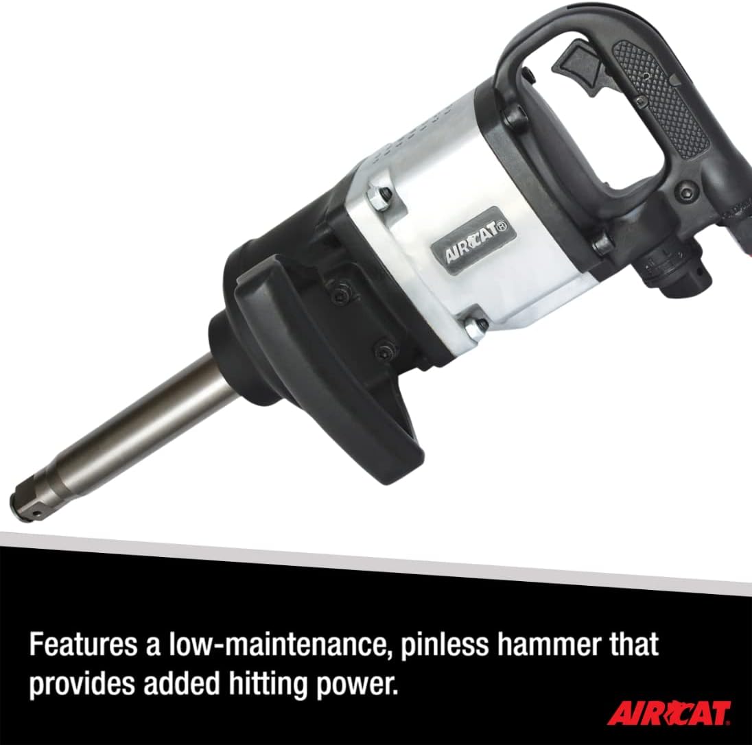 AirCat 1992 1" Tire Impact Tool Heavy Duty Black & Silver