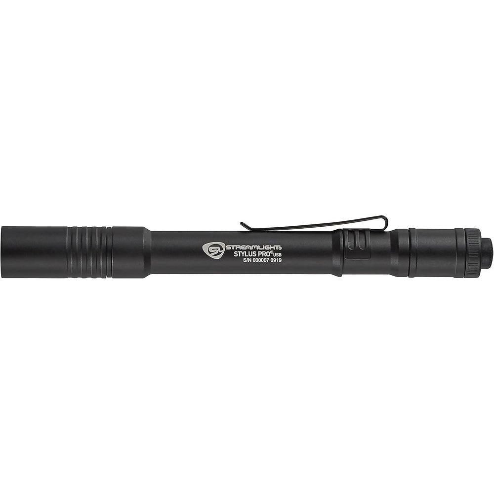 Streamlight 66133 Stylus Pro Lampe stylo rechargeable USB avec adaptateur secteur 120 V et étui