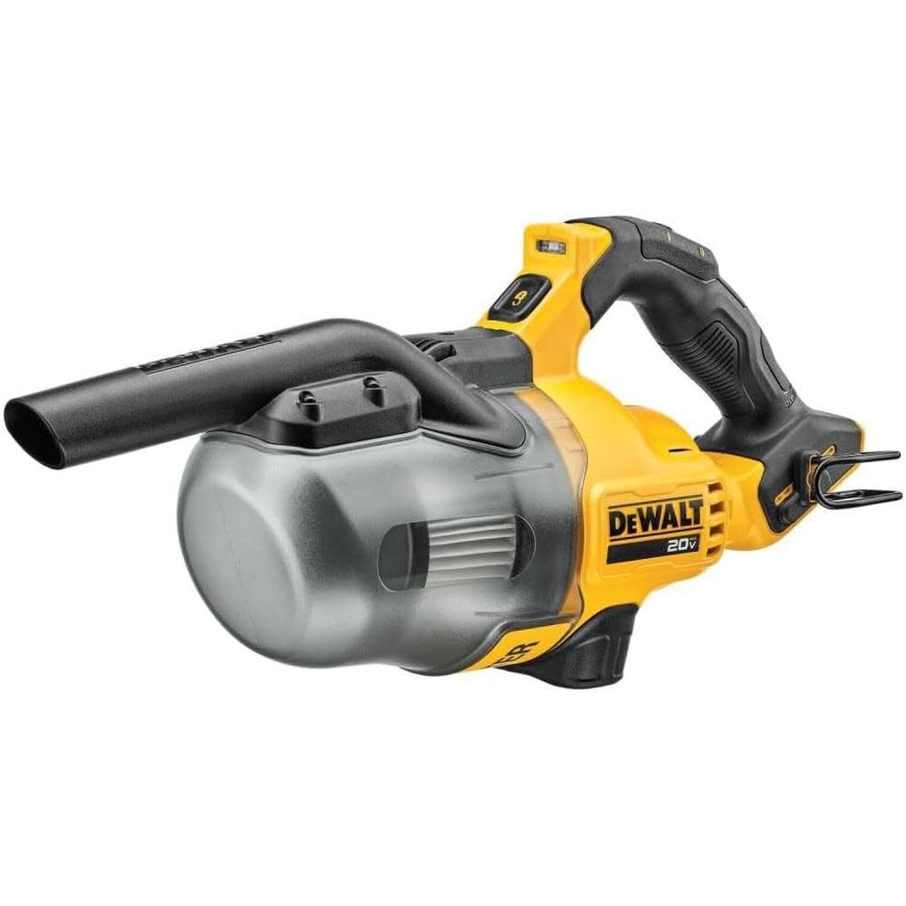 Dewalt DCV501HB ASPIRATEUR À MAIN SEC 20V MAX AVEC 7 ACCESSOIRES (OUTIL NU), 46 CFM, LUMIÈRE LED, FILTRATION HEPA