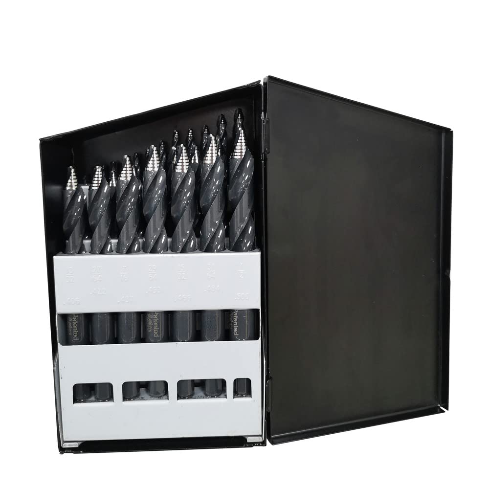 Astro Pneumatic TS29 ONYX 29-PC TURBOSTEP HSS REDUCED SHANK MECHANICS LENGTH DRILL BIT SET, 1/16" - 1/2"