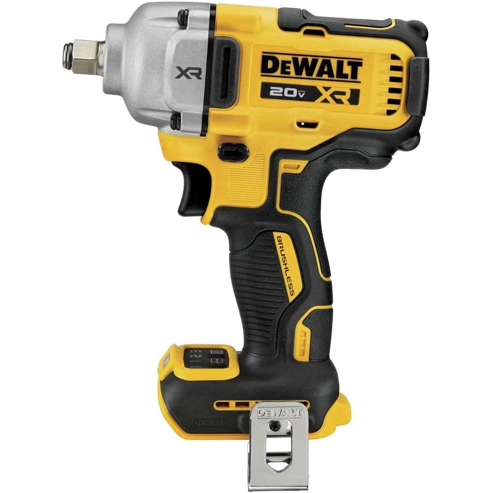 Dewalt DCF891B 20V MAX XR 1/2" CLÉ À CHOCS DE MOYENNE GAMME AVEC ENCLUME À ANNEAU DE PORC (OUTIL UNIQUEMENT), 600 FT-LBS, 0-2000 RPM