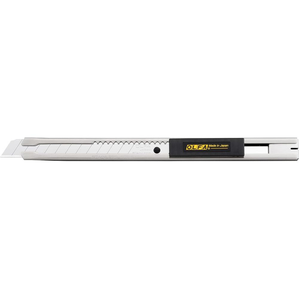 Olfa 5019 SVR-2 Couteau utilitaire à verrouillage automatique en acier inoxydable 9 mm