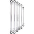 Sunex Tools 9923 SAE Extra Long Double Box Flex Head Ratcheting Wrench Set, 5/16 x 3/8 in. - 11/16 x 3/4 in., CR-MO, 4 pieces