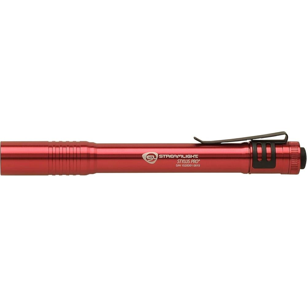 Streamlight 66120 Stylus Pro PenLight avec LED blanche et étui. Rouge - 100 Lumens