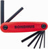 Bondhus 12587 7PC (2 - 8M) Extrémité Hexagonale Pliable