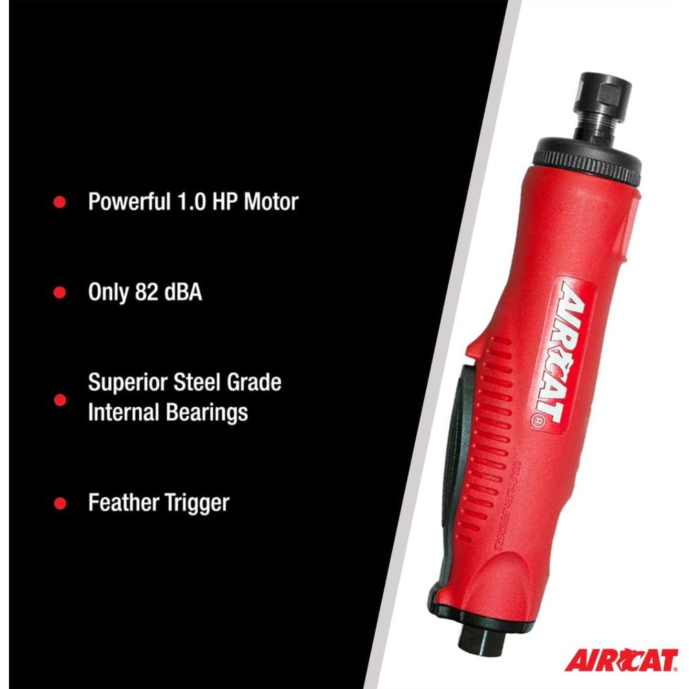 AirCat 6260 1 hp Die Grinder Petit Rouge et Noir
