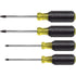 Klein Tools 85664 4 PC SQUARE-RECESS SCREWDRIVER