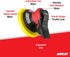 Aircat 6700-5-336 Orbital Palm Sander feature callout diagram highlighting lubrication-free motor, patented double sealed motor, anti-vibration motor, smooth throttle lever, and ergonomic grip