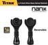 Titan Tools 11330 2-1/4" Long, 1/4" Dr. Reversible Nano Swivel Ratchet, 90-Tooth, 250-Degree Swivel Head