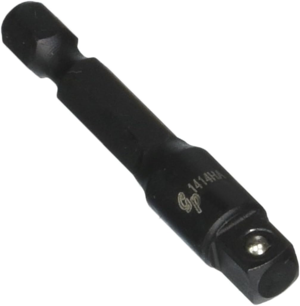 Grey Pneumatic 1414HA 1/4" Hex  x 1/4" Square Adapter w/ball retainer