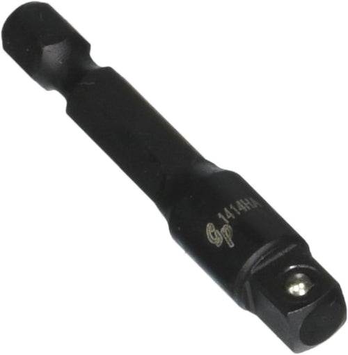 Grey Pneumatic 1414HA 1/4" Hex  x 1/4" Square Adapter w/ball retainer