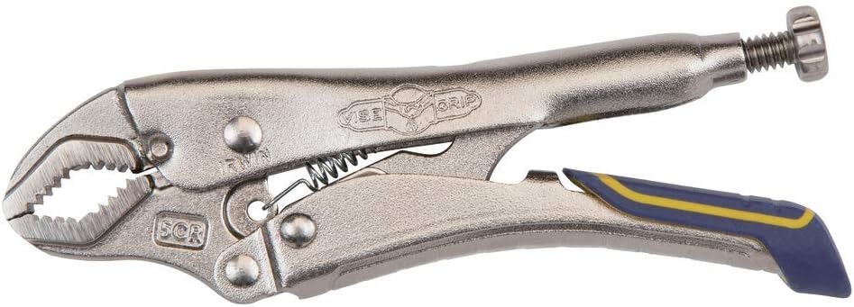 Pince-étau à dégagement rapide Vise-Grip d'Irwin Tools IRHT82575, mâchoire courbée, 5 po