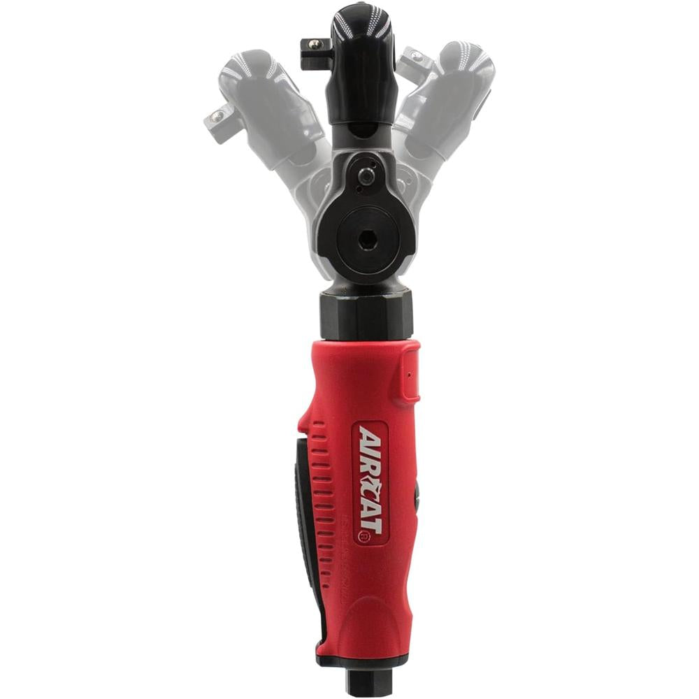 AirCat 811 1/4" 30° FLEX HEAD RATCHET, 3-POSITION FLEX HEAD DESIGN, 35 FT-LBS, 240 RPM