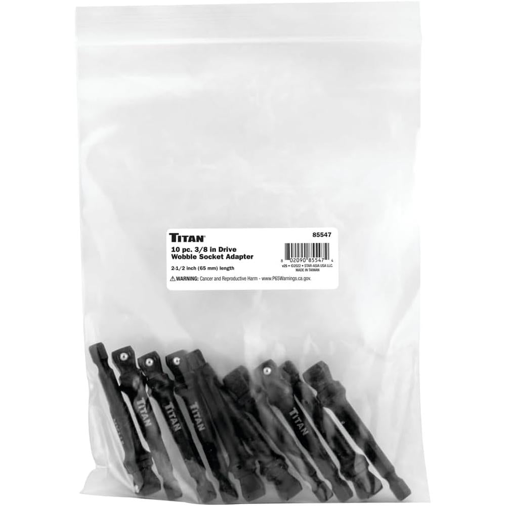 Titan Tools 85547 10 Pk. 3/8 In. Dr. 2-1/2 In. Wobble Socket Adapter