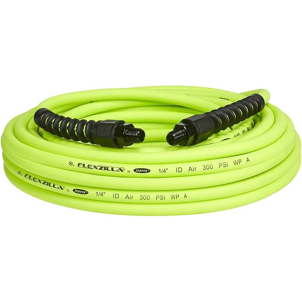 Legacy Manufacturing HFZP1450YW2 Flexzilla Pro Air Hose, 1/4" X 50', 1/4" MNPT Fittings