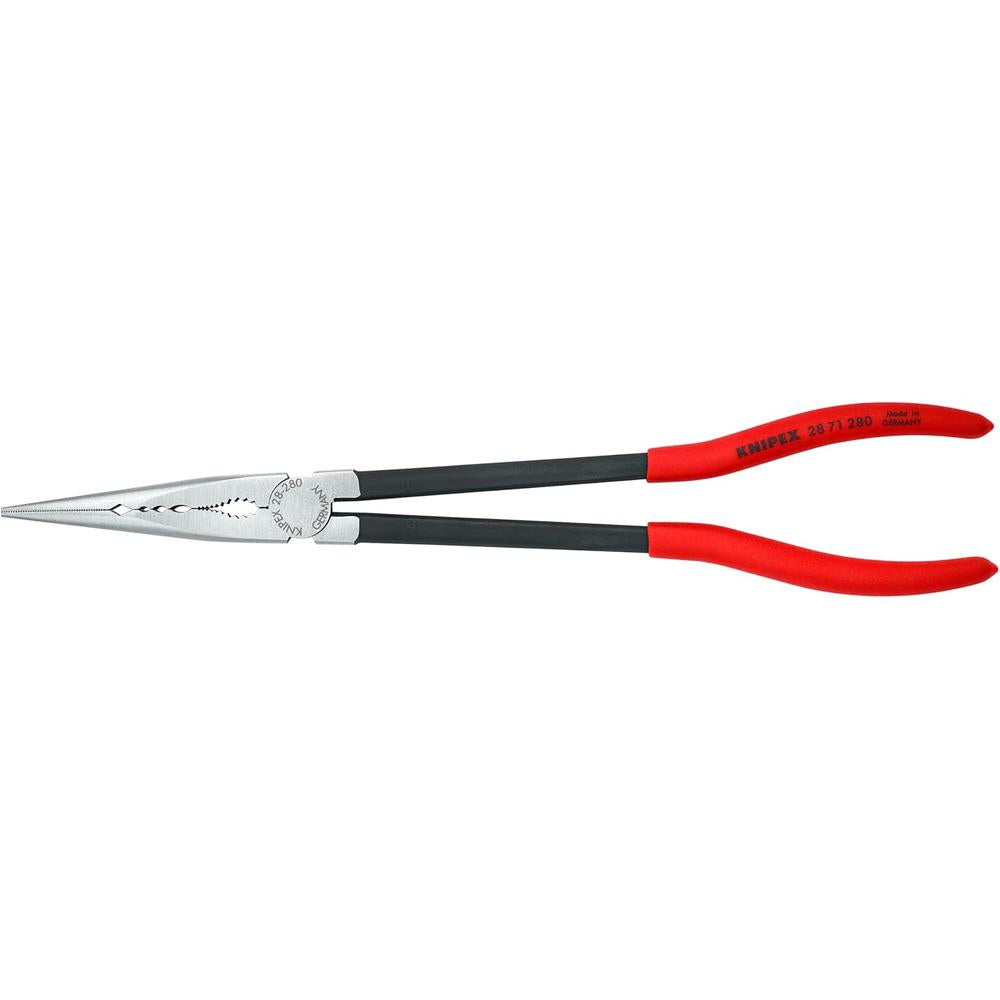 Knipex 9K 00 80 128 US 2 PC Extra Long Needle Nose Pliers Set W/ Keeper Pouch (28 71 280, 28 81 280 And 9K 00 90 12 US)