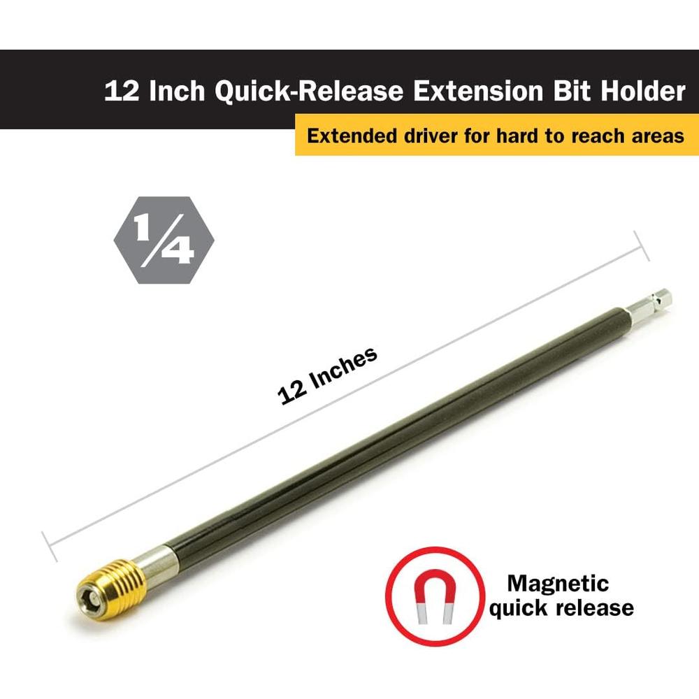 Titan Tools 16012 Porte-embout d'extension à dégagement rapide 12 po.