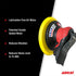 Aircat 6700-5-336 Orbital Palm Sander key features infographic: lubrication-free air motor, patented double sealed motor, reduces vibration, reduces noise to 75 dBA