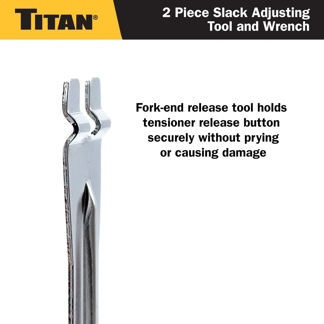 Titan Tools 85512 2-PC. MERITOR BRAKE SLACK ADJUSTING FORK-END TOOL AND 5/16" DOUBLE SQUARE RATCHET WRENCH KIT