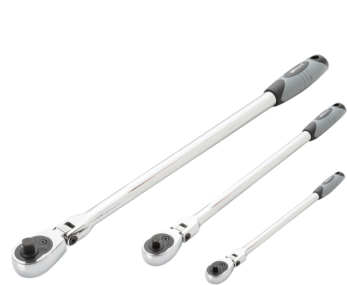 Ezred MR482XLF Jeu de 3 cliquets XL – MR1412F / MR3818F / MR1224F, flexible non verrouillable, prise confortable