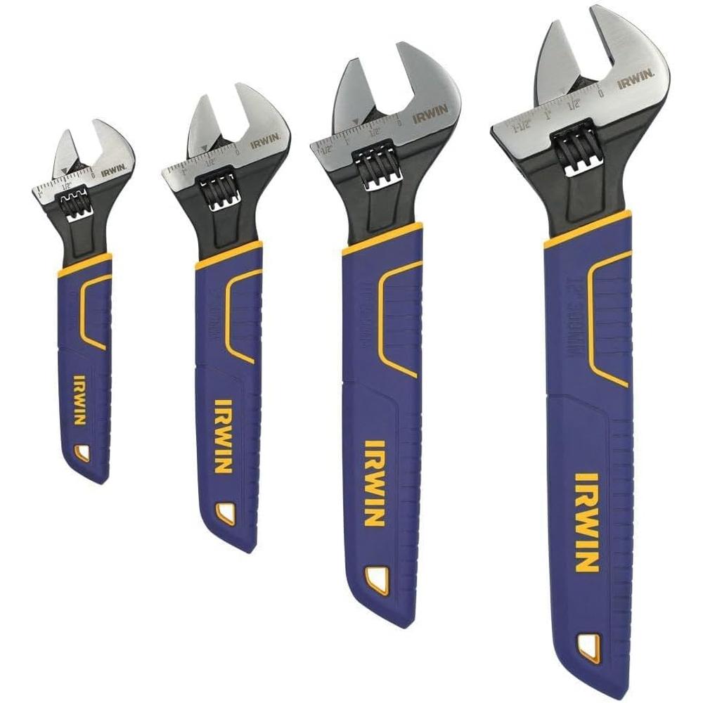 IRWIN VISE-GRIP Adjustable Wrench Set. SAE/MM. 4-Piece (2078706)