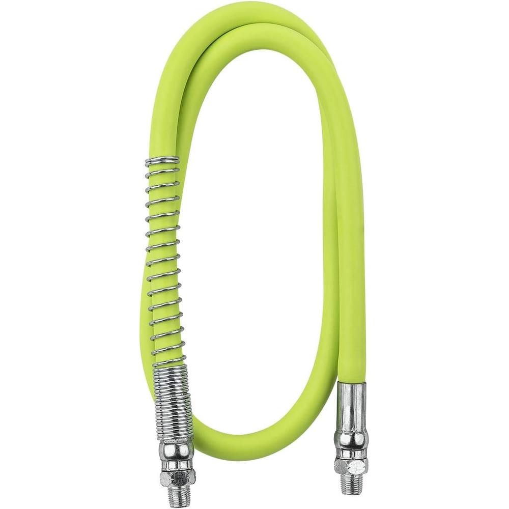 Legacy Manufacturing L2925FZSP Flexzilla Grease Hose 3/16" X 36", 1/8" MNPT Ends, Spring Guard
