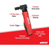 AirCat 6265 1 hp Composite Angle Die Grinder comes with a 2" & 3" Back-up Pads. Small. Red & Black