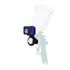 Astro Pneumatic AST-51SL Color Match Light mounted on HVLP spray gun, side view