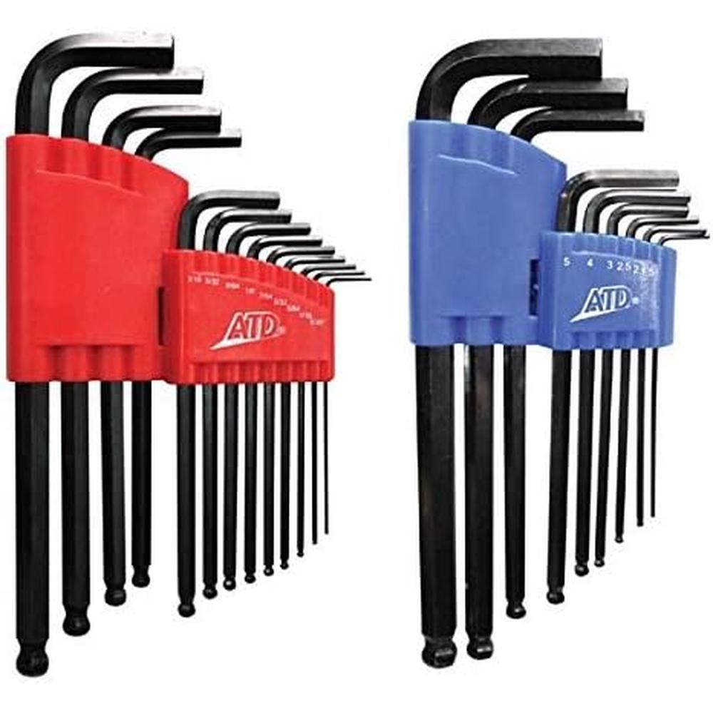 ATD Tools 580 22pc Long Arm Hex End Key Set