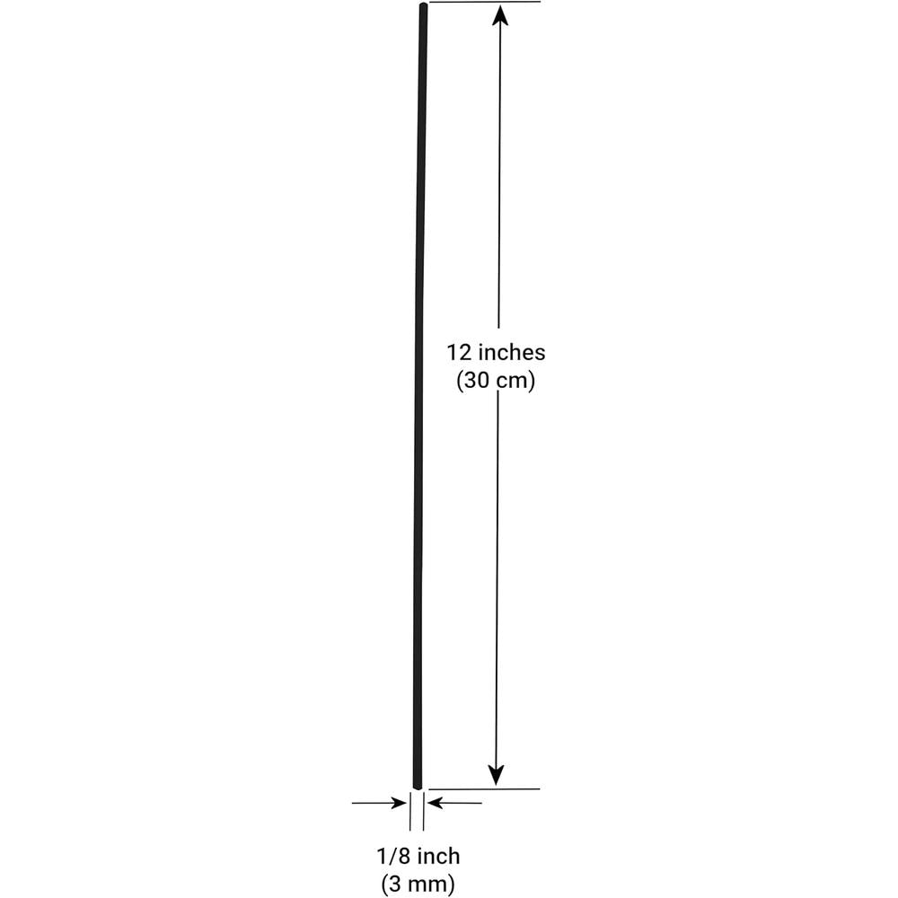 Polyvance R02-01-03-BK POLYPROPYLENE ROD, 1/8" DIAMETER, 30 FT., BLACK