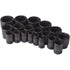 Sunex Tools 2640 1/2 in. Drive Impact Socket Set, 19 pieces, SAE, 3/8 in. 1-1/2 in., Cr-Mo Alloy Steel, Radius Corner Design, Dual Size Markings, Heavy Duty Storage Case, Meets ANSI Standards