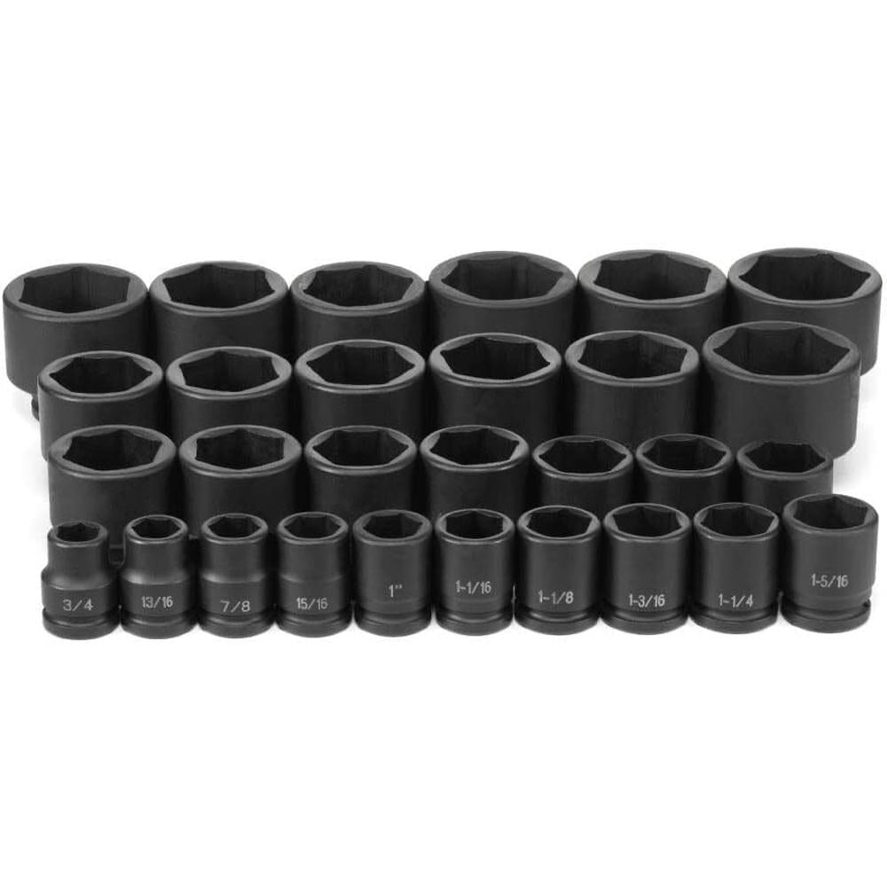 Grey Pneumatic 8029 3/4" Drive 29-Piece Fractional Master Socket Set 3/4-2-1/2"