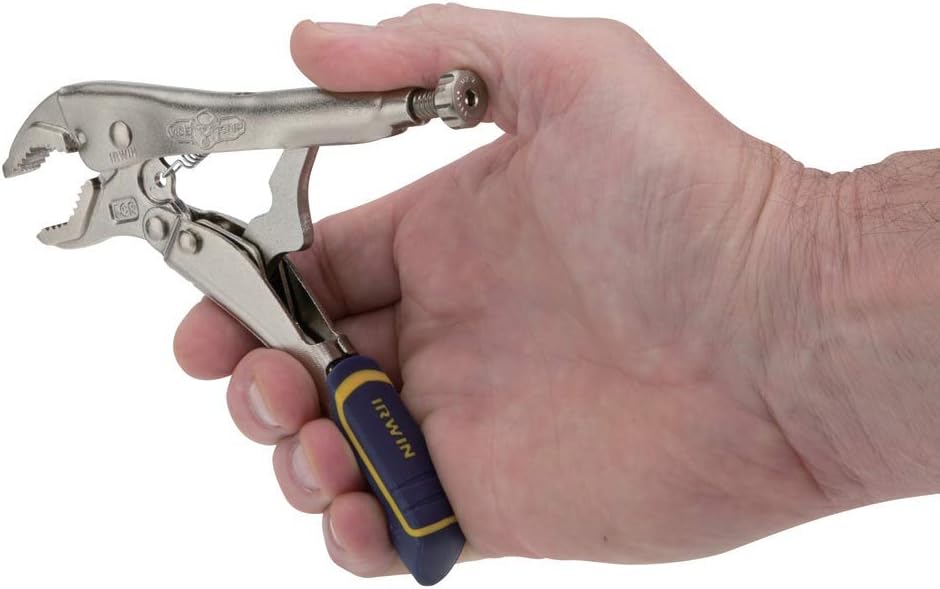 Pince-étau à dégagement rapide Vise-Grip d'Irwin Tools IRHT82575, mâchoire courbée, 5 po
