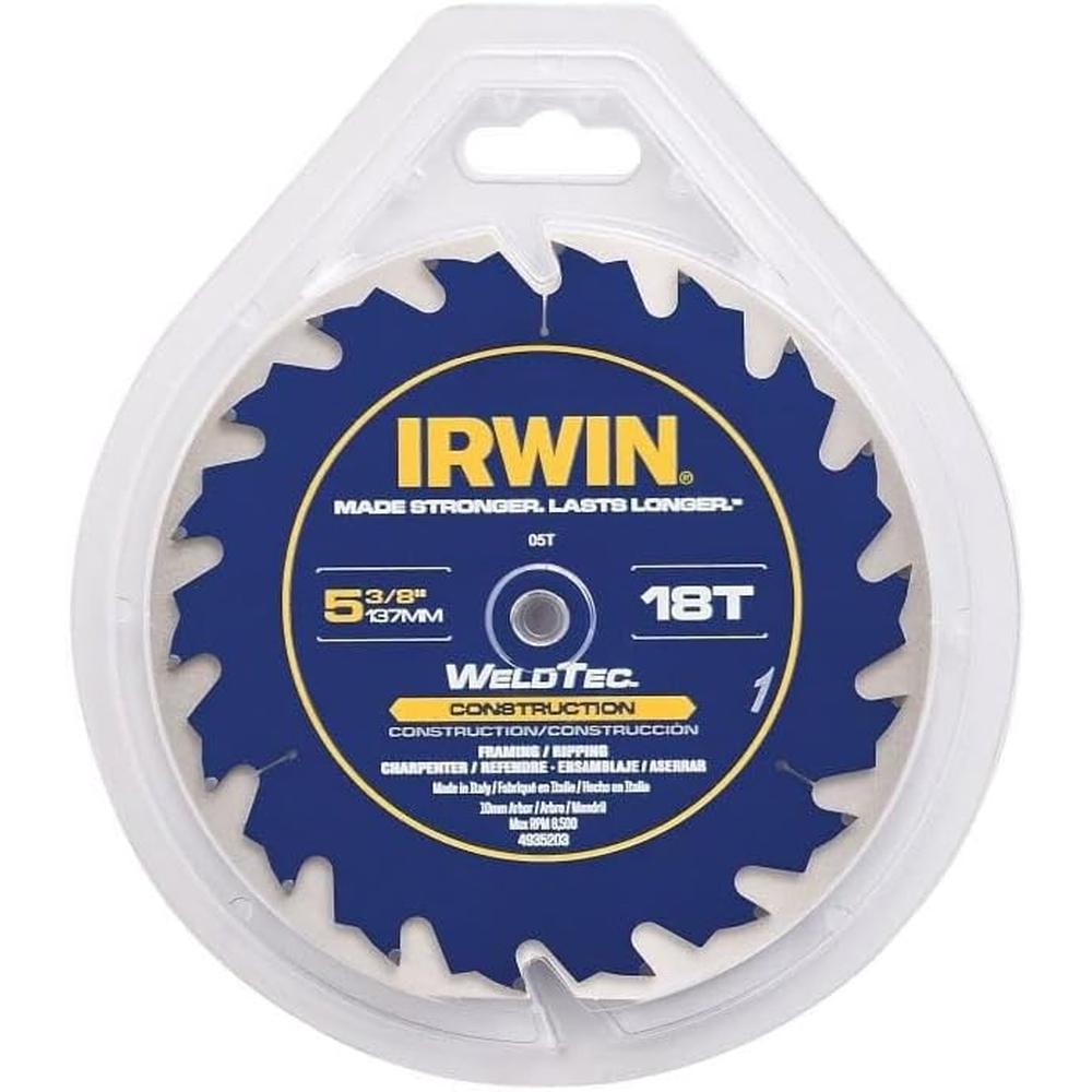 IRWIN Tools MARATHON WeldTec Circular Saw Blade, 5-3/8-inch, 18T (4935203)