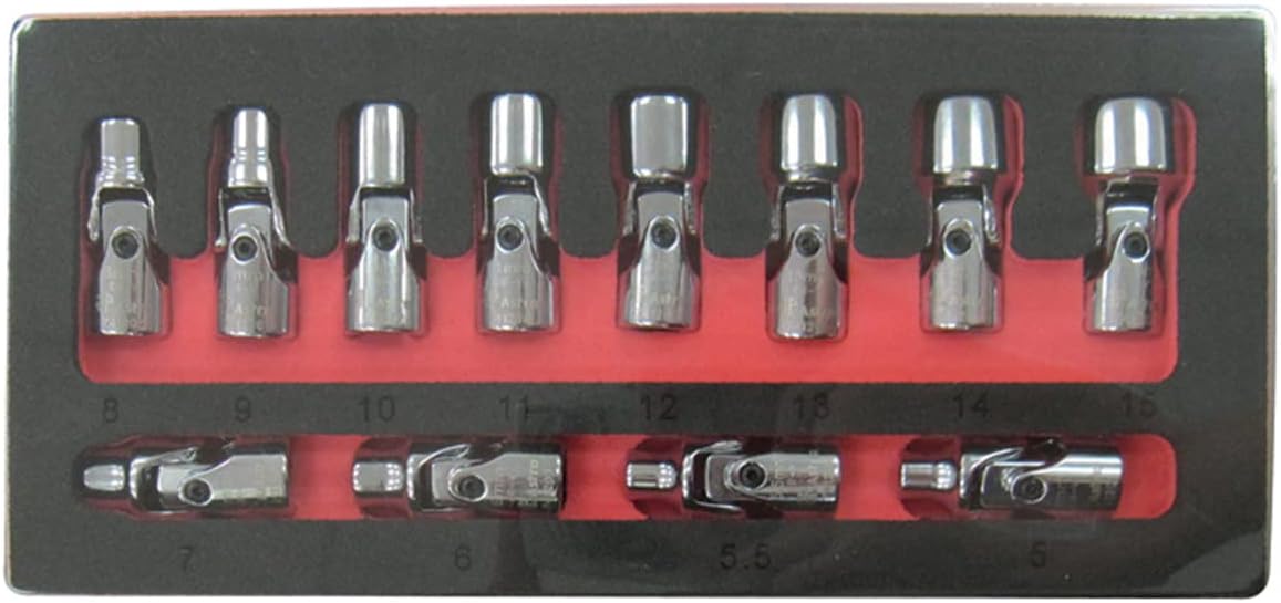 Astro Pneumatic 7412 Jeu de douilles flexibles 1/4" 6 pans - Métrique, 12 pièces