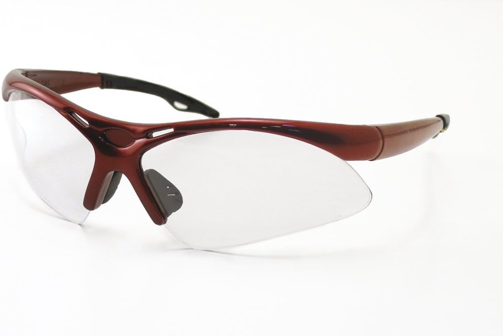 SAS Safety 540-0000 Diamondbacks Safety Glasses - Red Frame - Clear Lens - Polybag