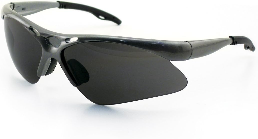SAS Safety 540-0101 Diamondbacks Safety Glasses - Silver Frame - Gray Lens - Polybag