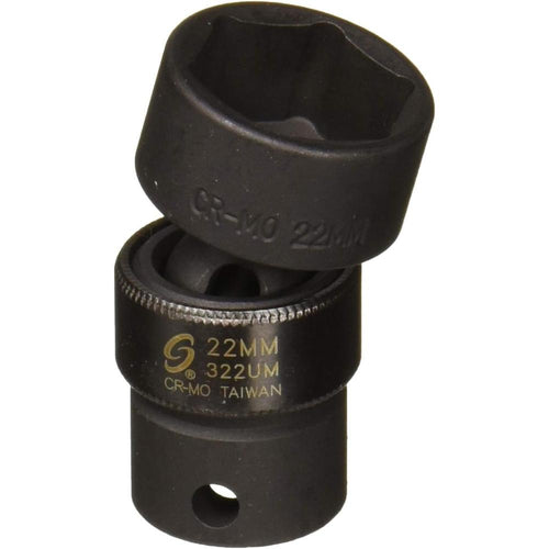 Sunex Tools 322UM 3/8 in. Drive 22-mm Universal Impact Socket