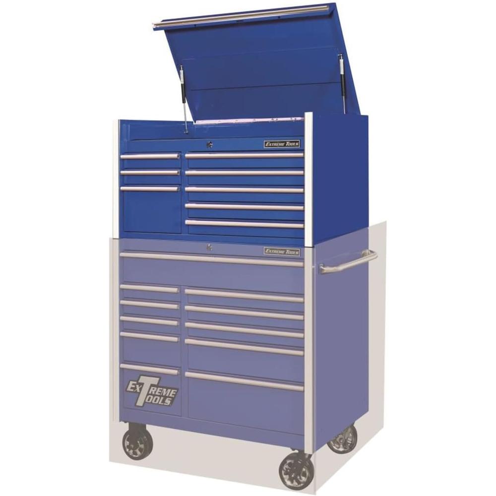 Extreme Tools RX412508CHBL 41" 8-Drawer Top Chest, Blue