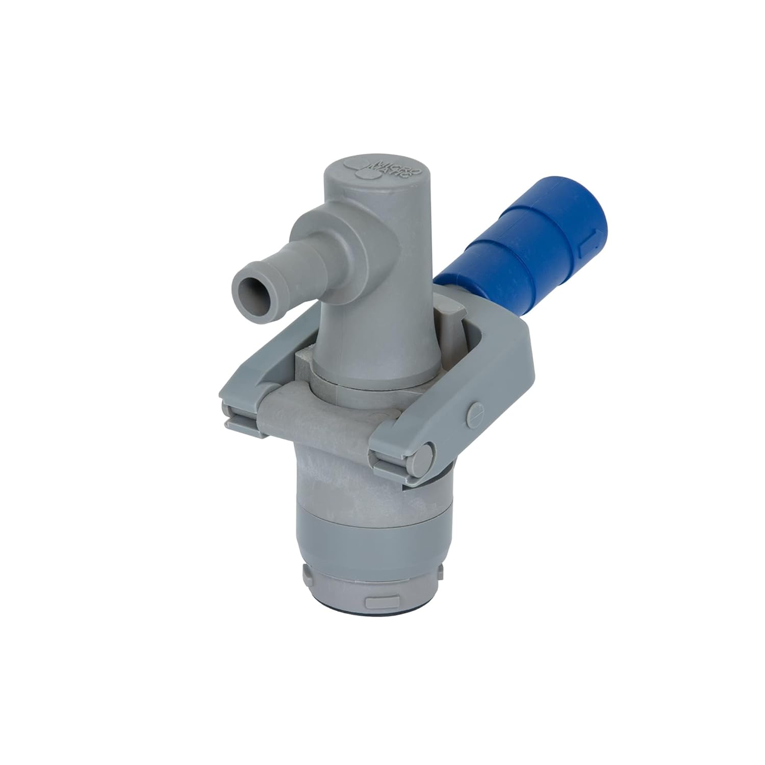 Fill-Rite MMNM075RPV Reusable Non-Metallic Micro Matic RPV 4 Pin Dispense Coupler W/ 3/4" Horizontal Hose Barb, EPDM Seals. Container Must Have 4 Key Container Valve.
