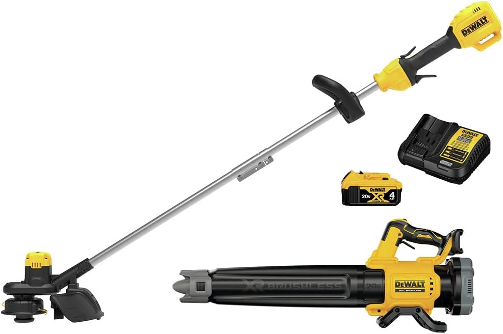 Dewalt DCKO215M1 Kit combiné coupe-bordure et souffleur sans fil 20 V Max Xr, (1) batterie 20 V 4,0 Ah, (1) chargeur